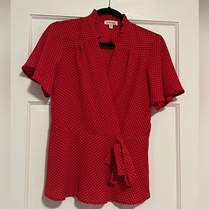 Red Polka Dot Blouse